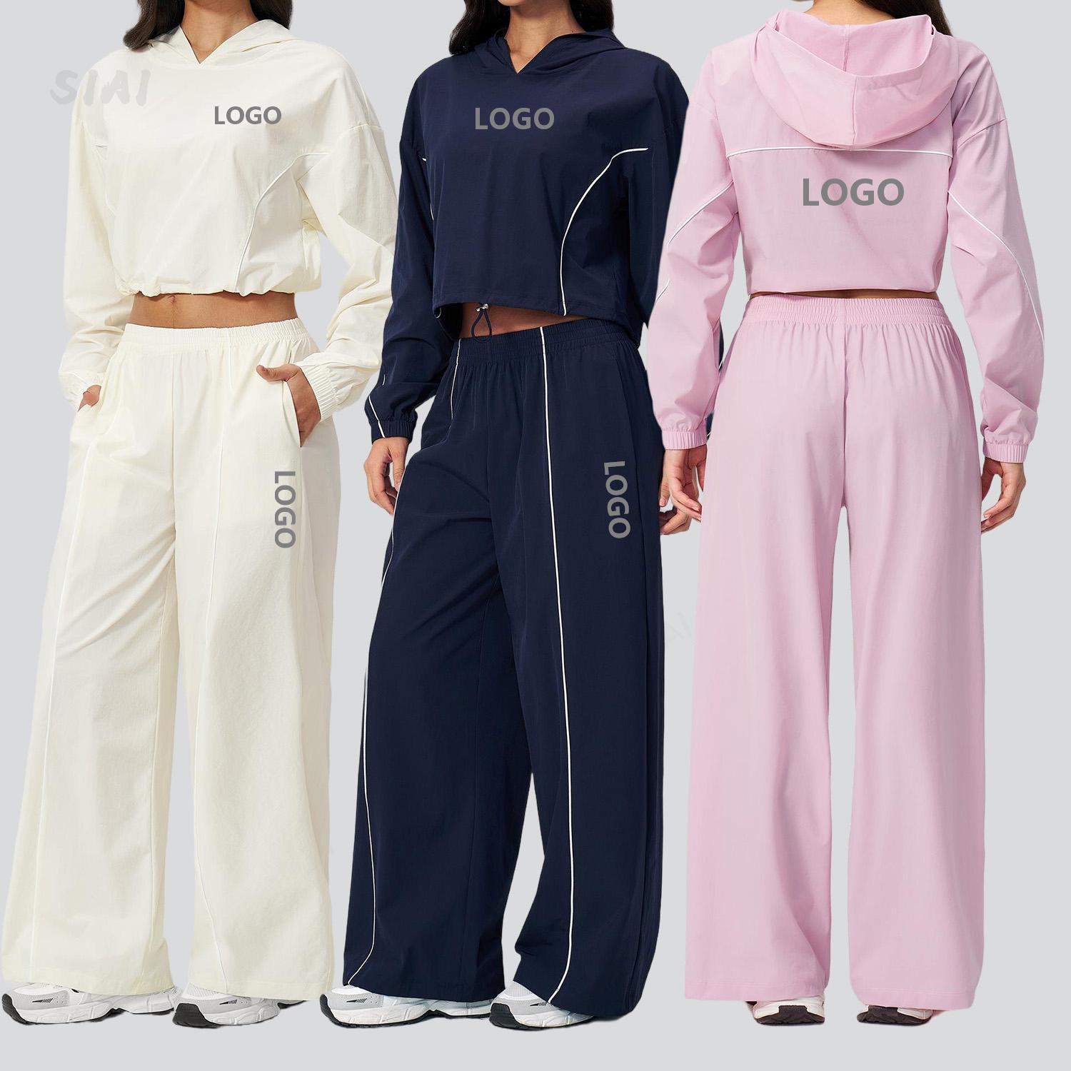Women's 2 Piece Sunscreen Yoga Suit Set, High-End Fitness Wear, Cool and Thin, Running Sports Outdoor Sports Wear for Women