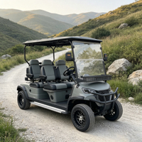 Voiturette de golf électrique 4 places 72V Lithium, couleur de carrosserie personnalisable, coffre arrière ajouter, rangement supplémentaire, homologuée DOT US, fiable