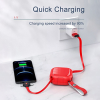 Tresse en nylon 3 en 1 Câble de chargement USB Type C Chargement de données à ports multiples pour téléphone et ordinateur Pratique et efficace