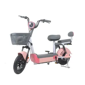 Bicicleta eléctrica de buena calidad para mujer, Motor eléctrico de ciudad, 48V, 350W, 12A, 2 asientos