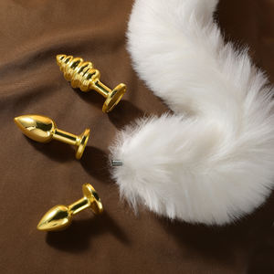 Металлическая анальная пробка Beixiu Gold Diamond, размер S, секс-игрушка для мужчин и женщин из Сычуани - Product Image 3