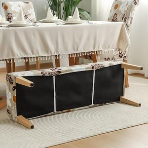 <span class=keywords><strong>Set</strong></span> di 4 Coprisedia per Sala da Pranzo con 1 Coprisedia per Panca, Elasticizzato, Lavabile, Stampato, Protezione per Sedie Parsons - Product Image 4