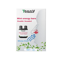 TONFLY Double Trou Inhalateur Nasal Diffuseur Sniffer Herbal Repair Boîte Nasale Rafraîchissant Éveil Cerveau Menthe Aromatisée Bâton Énergétique