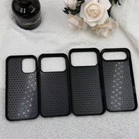 Coque de protection personnalisable 2-en-1 en PC rigide avec plaque en aluminium à transfert thermique et rainures vierges pour iPhone 18 17 Pro Max