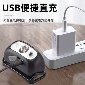 Linterna frontal LED de 3,7 V con carga USB, portátil, de alta intensidad, para pesca nocturna, correr, uso al aire libre - Product Image 4