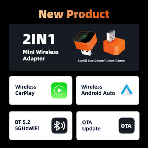 Boîte CarPlay portable Keykeer EC01-TK, USB, Plug & <span class=keywords><strong>Play</strong></span>, Bluetooth 5.0, adaptateur sans fil Android Auto, nouveau design 2026 - Product Image 3