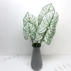 Caladium Bicolor ประดิษฐ์<span class=keywords><strong>สี</strong></span>เขียวสมจริง O-0706สำหรับตกแต่งบ้านสำนักงาน - Product Image 6
