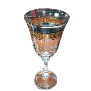 高品质无铅复古玻璃彩水酒杯玻璃器皿欧式复古家居酒吧派对杯