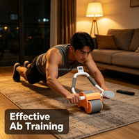 Rodillo Abdominal de Rebote Automático para Adelgazar, Herramienta para el Hogar para Hombres y Mujeres Adultos, para Pérdida de Grasa Corporal, Ejercicio de Moldeamiento