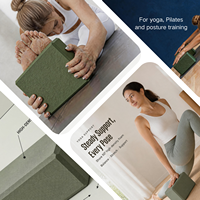 Lot de blocs de yoga en EVA en gros, briques en mousse haute densité pour Pilates et fitness, 230x150x75mm, 280g, résistant à l'humidité, OEM ODM
