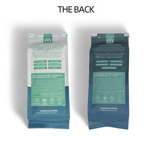 feuille d'aluminium Mylar plastique 4 côtés joint gousset sacs pochette de grains de café pour l'emballage alimentaire - Product Image 3