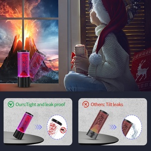 Productos novedosos Precio de fábrica Luz nocturna Luces de volcán en movimiento Acuario Lámparas pequeñas Lámpara que cambia de color Regalo para niños Lámpara de mesa - Product Image 4