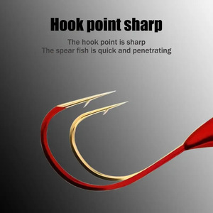 Pequeño camello dorado, anzuelo hacia arriba, pequeño camello rojo sin bloqueo, 45 protectores de línea inclinada, cabeza de cobre, anzuelo de pesca, aparejos salvajes - Product Image 4