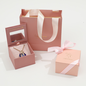 Custom Logo Luxury Jewelry Gift <b>Box</b> with <b>Mirror</b> Magnetic Closure Cardboard <b>Box</b> with Tote Bag - Product Image 1