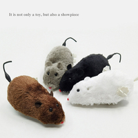 Jouets interactifs : Souris en peluche à remonter, jouet pour chat, jouet pour animaux de compagnie, jouet de course pour chats