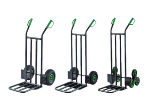 Steel Folding Hand <b>Trolley</b> 6 <b>Wheels</b> Black Industrial Platform Dolly Stackable Powder Coated Max 200kg Load Capacity - Product Image 5