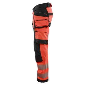 BLAKLADER - 112216485599C54 Hi-Vis <b>trousers</b> 4-way <b>stretch</b> Red hi-vis/<b>black</b> - EAN 7330509907108 HI-VIS WORKWEAR - Product Image 3
