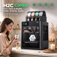 Imprimante 3D Bamboo Lab H2C Combo avec système Hotend Vortek 6, chambre 330x320x325mm, impression multicolore et multimatière