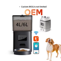 Distributeur de nourriture pour animaux de compagnie de céréales excédentaires de capteur 6L avec caméra Wifi Mangeoire pour animaux de compagnie Microchip Wifi Tuya APP Control