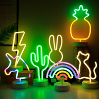 Enseignes au néon LED à piles ou alimenté par USB, en acrylique, pour chambre à coucher, chambre d'enfants, salon, Bar, fête de noël