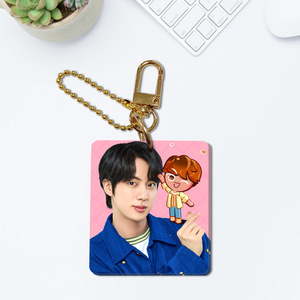 Porte-clés en acrylique imprimé double face Kpop Jungkook Taehyung <span class=keywords><strong>RM</strong></span> Jimin JHOPE JIN SUGA, breloque personnages, pendentif de sac, cadeau - Product Image 5
