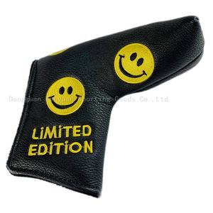 Fundas para Palos de Golf, Funda para Putter con Diseño de Cara Sonriente y Sol, Funda para Putter de Cuero PU Impermeable con Bordado e Imán - Product Image 2