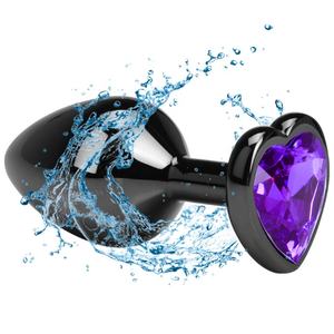 Base a forma di cuore con gioielli Butt anale Rose <span class=keywords><strong>Jewel</strong></span> <span class=keywords><strong>Sex</strong></span> Butt Plug giocattoli del sesso Plug anale Set in metallo - Product Image 4