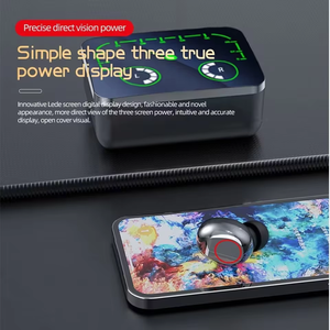 หูฟังไร้สาย TWS M90 Max Pro M90max สำหรับเล่นเกมส์ ตัดเสียงรบกวน ช่องเสียบ Type-C พร้อมหน้าจอแสดงผลดิจิตอล แบตเตอรี่ในตัว ชุดหูฟังแฮนด์ฟรี - Product Image 3