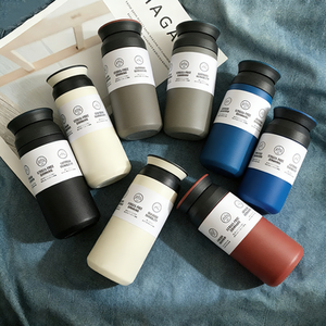 Thermos écologiques personnalisés avec logo, style japonais, 350 ml, gourde isotherme à double paroi en acier inoxydable, bouteilles d'eau - Product Image 3