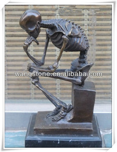 Kích thước cuộc sống bằng đồng ngồi suy nghĩ người đàn ông tượng - Product Image 6