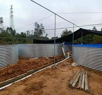 Sistema de acuicultura RAS para agricultura plegable, tanque de agua de lámina galvanizada, estanque de peces redondo de PVC Ling
