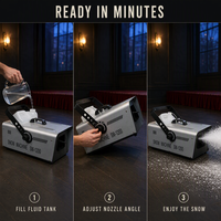 Machine à neige de scène FengyaJCAY 1200W en acier inoxydable, générateur de neige DMX 24CH pour fêtes de Noël, mariages, vente en gros, OEM