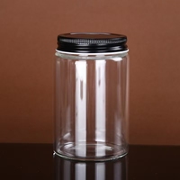 Pot de stockage d'emballage de bouteilles en verre de 80ml 100ml 120ml avec couvercle à vis en aluminium