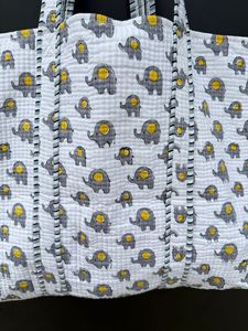 Sac fourre-tout en coton uni Sac polyvalent lavable et réutilisable pour l'épicerie, l'école et le bureau - Product Image 5