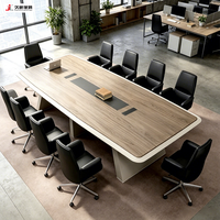 Table de conférence de grande taille JIUSHUN, mobilier de bureau exécutif, table de salle de réunion en bois pour les entreprises