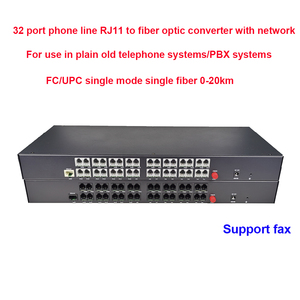 Voice Fxs/fxo Fiber Multiplexer 32 Rj11 Ports Phone Line Over Fiber Converter Rj11 Telephone Line To Fiber Optic Media Converter