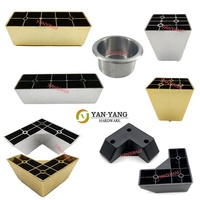 Yanyang 100mm Dreieckige Metall-Schrankbeine Y-förmig 5 Zoll Langlebige Eisen-Polierte Sofa-Bett-Möbelfüße für Sofas