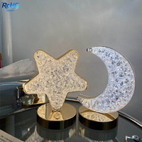 Lampe de chevet LED moderne sans fil, veilleuse étoile en cristal, fonctionnant sur piles, cadeau romantique, pour chambre à coucher, créative