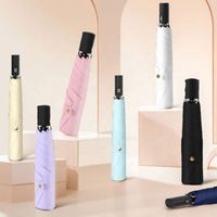 Parapluie personnalisé ultra-léger entièrement automatique à trois plis résistant aux UV