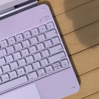 Teclado Mágico Ultraligero Multicolor para iPad de 12.9 y 13 Pulgadas con Función de 14 Teclas y Panel Táctil Completo