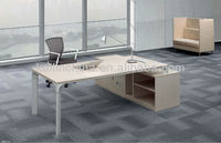 Bureau de direction moderne en bois en forme de L personnalisé, écologique, surface ignifuge, durable, montage facile