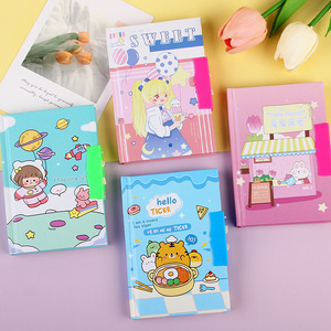 Fournitures de papeterie étudiant coloré Mini dessin animé mignon journal carnet de notes Journal Agenda mot de passe cahier - Product Image 2