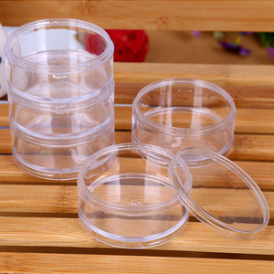 Transparent Round Storage <b>Box</b> 5-<b>Piece</b> <b>Set</b> For Skincare Cosmetic Trial Bottles Daily Necessities Organizers - Product Image 2