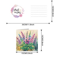 Diy 5D lukisan Berlian Kartu Ucapan bunga kartu ucapan grosir hadiah liburan