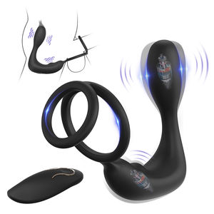 Massaggiatore Prostatico Vibratore Anale 12 Modalità con Anello Penieno e Telecomando, Giocattolo Sessuale per Uomini, Donne e <span class=keywords><strong>Gay</strong></span> - Product Image 1