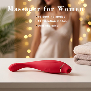 Vibrateur 2-en-1 à succion, jouet sexuel pour adultes, stimulation du clitoris et <span class=keywords><strong>des</strong></span> mamelons, sextoy, dildo, vibrateur double extrémité pour femmes - Product Image 3