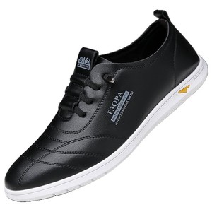 T3OPA – chaussures décontractées à lacets pour hommes, bout rond, semelle en caoutchouc respirante, mocassins à la mode, blanc - Product Image 5
