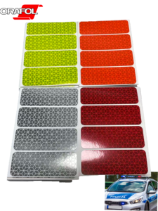 <span class=keywords><strong>Film</strong></span> vinyle réfléchissant haute visibilité Oralite VC412, sans bordure, découpable au plotter, pour enveloppement de voiture, étanche, ruban de signalisation - Product Image 1