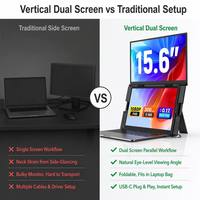 Moniteur portable pour la série MacBook, écran triple universel multi-écrans 15,6 pouces, extension d'écran compatible avec les puces M1 M2 M3 M4