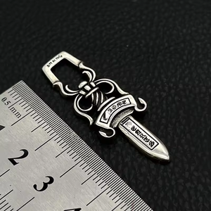 Collier pendentif Croix Chrome Hearts, bijoux pour hommes et femmes, plaqué argent et or, mode vintage rétro tendance, croix punk, cadeau sportif - Product Image 2